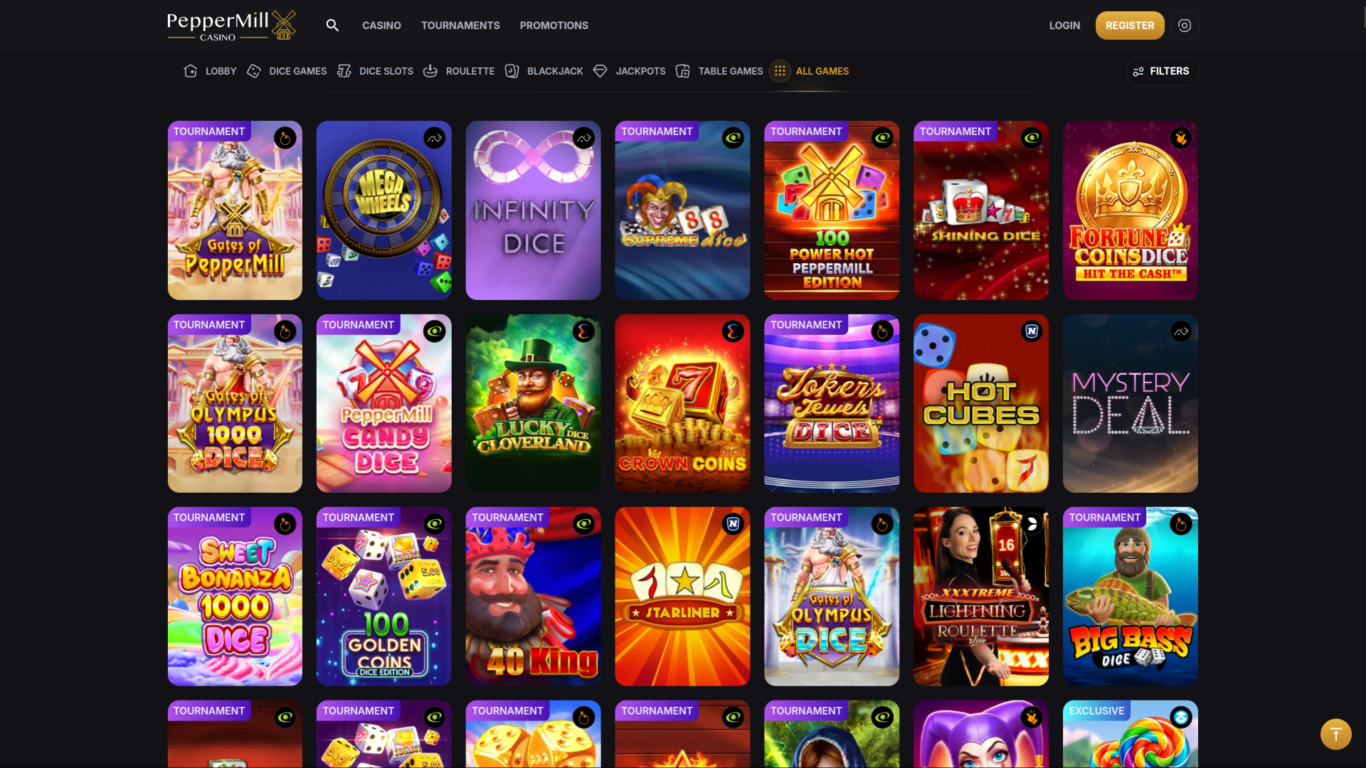 Jeux de casino PepperMill pour ordinateur