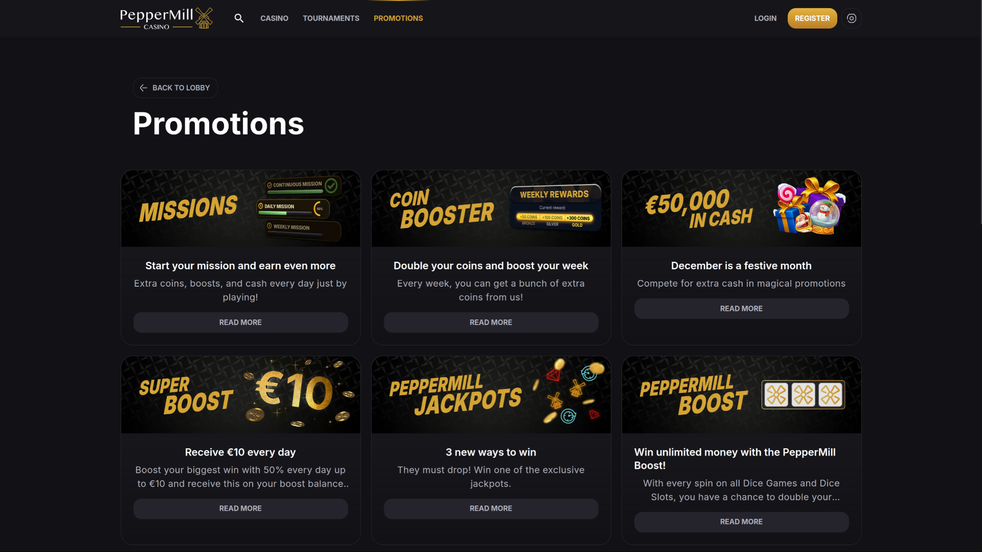 Promotions PepperMill Casino sur ordinateur