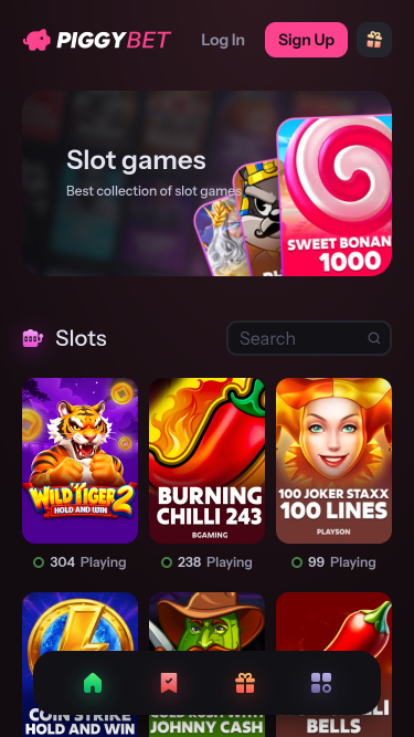 Jeux mobiles de casino PiggyBet