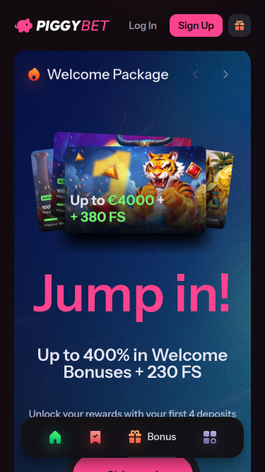 Promotions du casino PiggyBet sur mobile