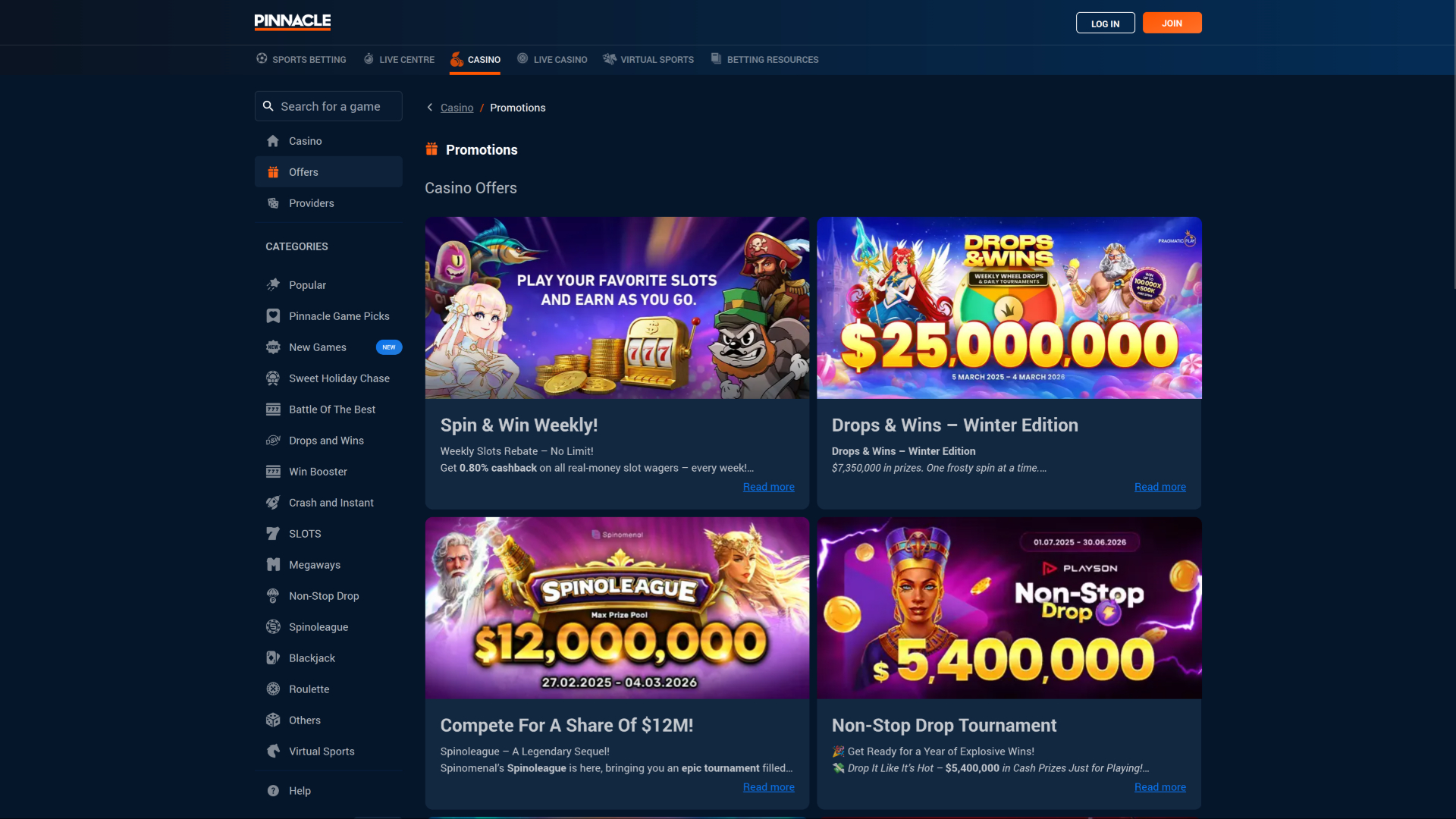 Promotions Pinnacle Desktop