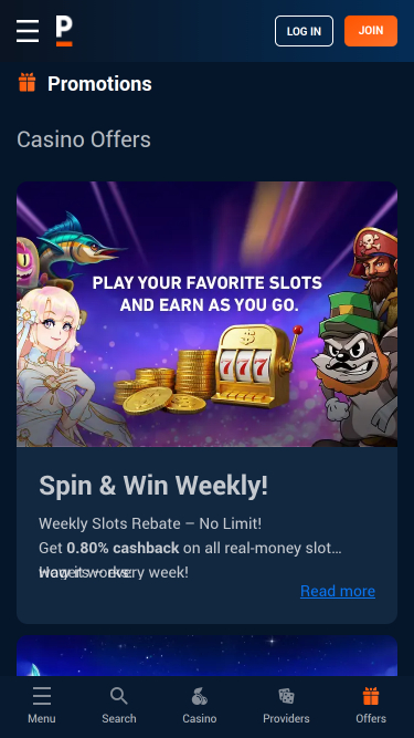 Promotions mobiles Pinnacle