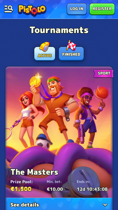 Torneos móviles de Pistolo Casino