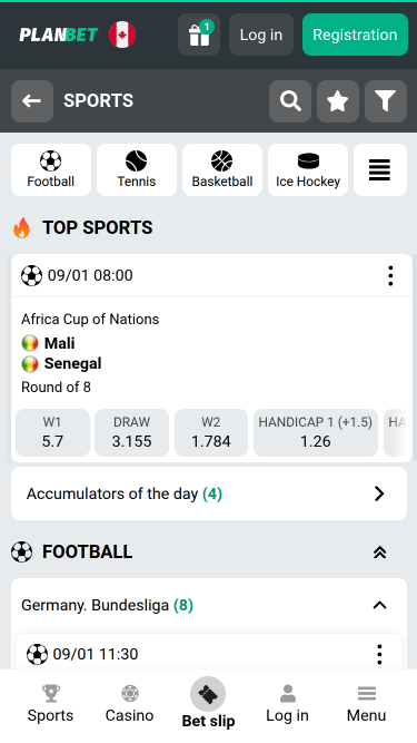 PlanBet Casino Mobile Sports