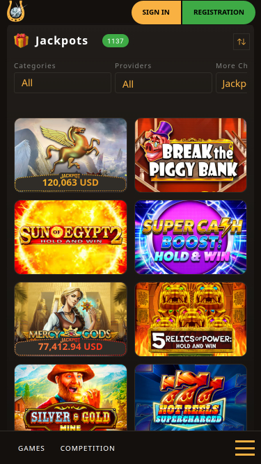 Jackpot mobile de Play Fortuna Casino