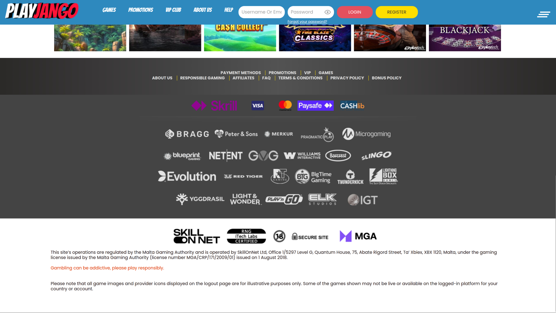 Desarrolladores de juegos de escritorio del casino Play Jango