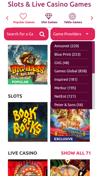 Мобильные разработчики игр казино Play