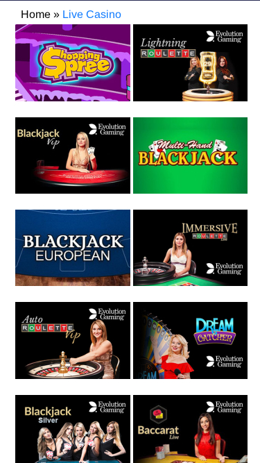 Croupier dal vivo mobile del casinò Play UK