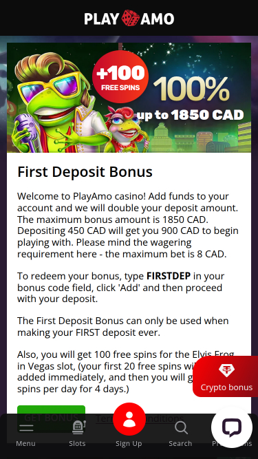 Playamo Casino Mobile Promotions