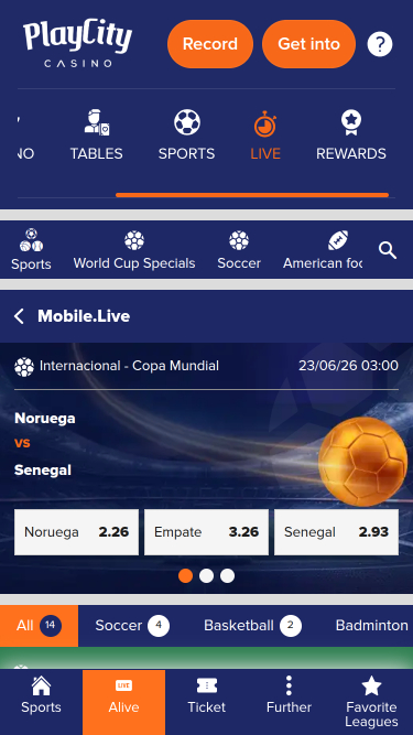 PlayCity Casino Mobile Live Dealer