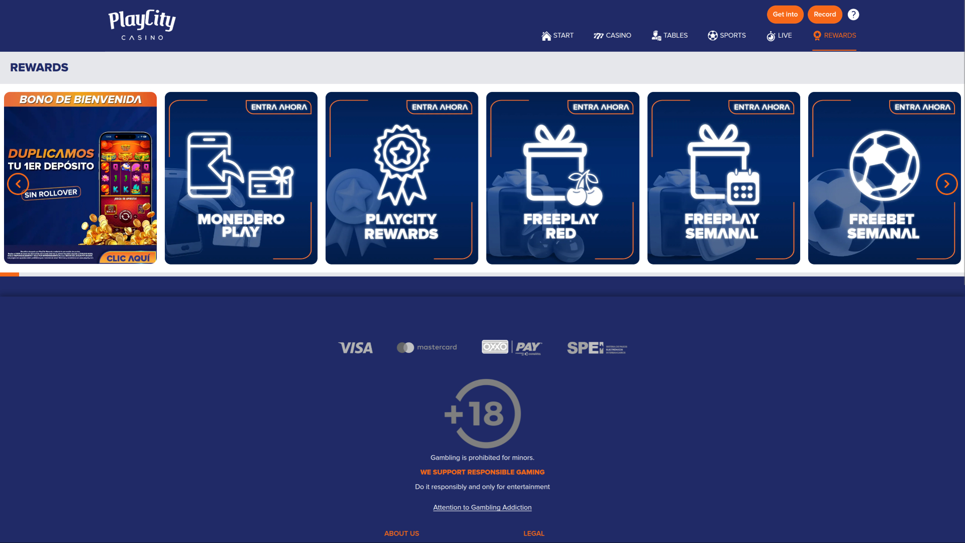 Акции PlayCity Casino для настольных компьютеров