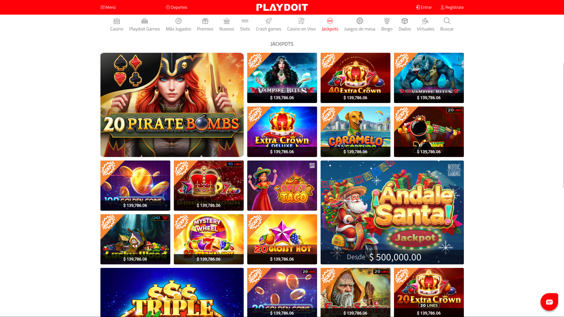 Jackpot de escritorio de PlayDoIt