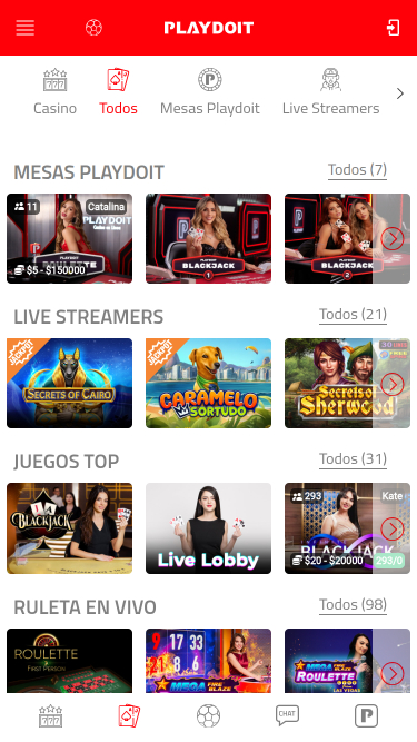 Crupier en vivo móvil de PlayDoIt