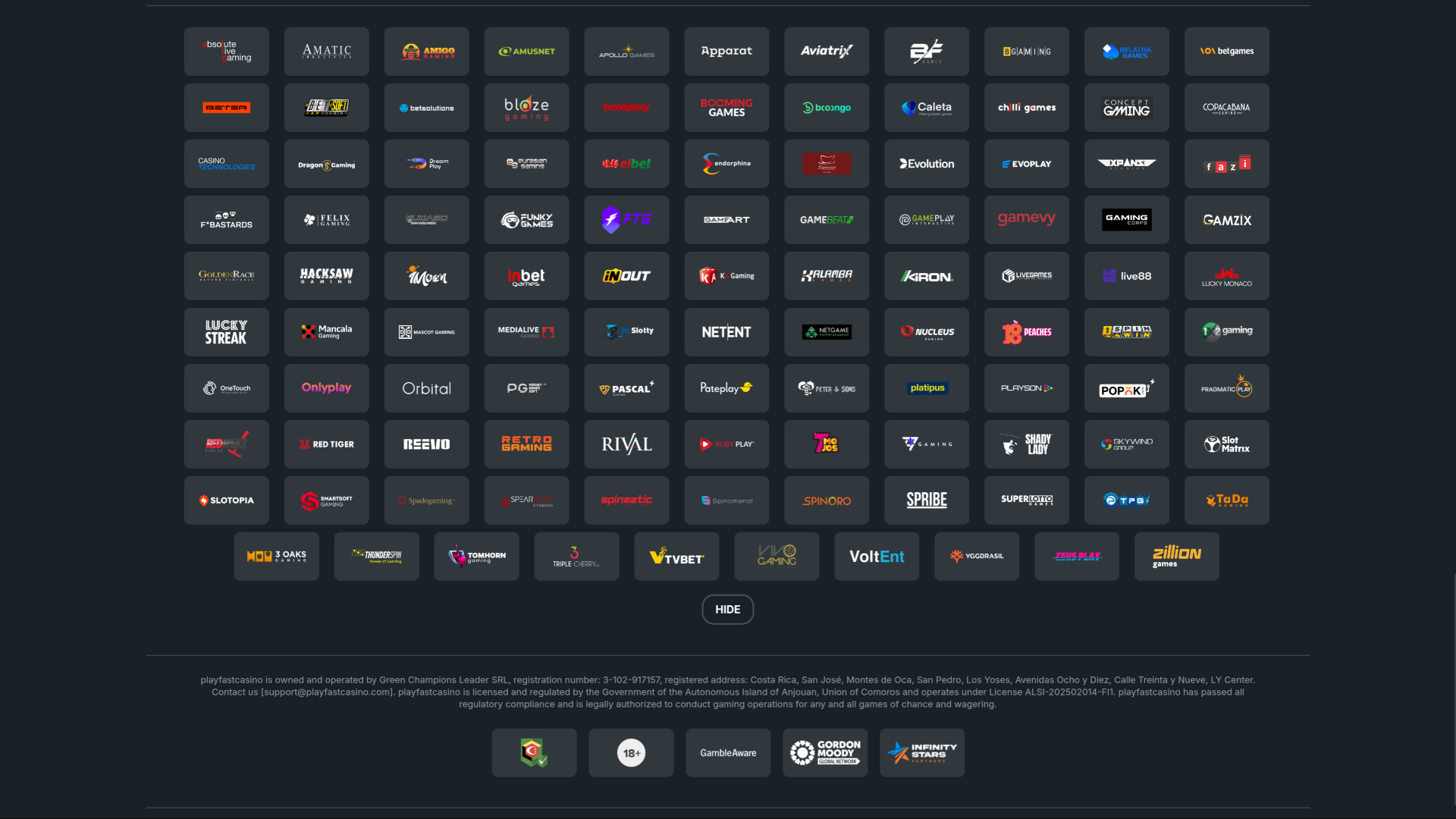 Développeurs de jeux de casino pour ordinateur PlayFast