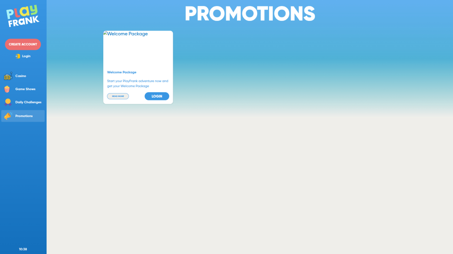 Promotions de bureau de PlayFrank Casino