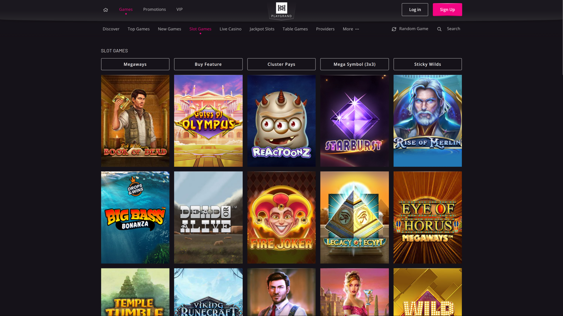 Playgrand Casino Desktop Games