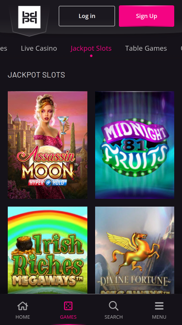 Playgrand Casino Mobile Jackpot