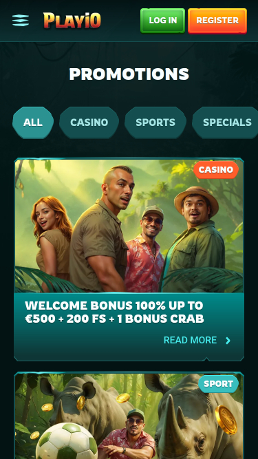 Promotions mobiles du casino Playio