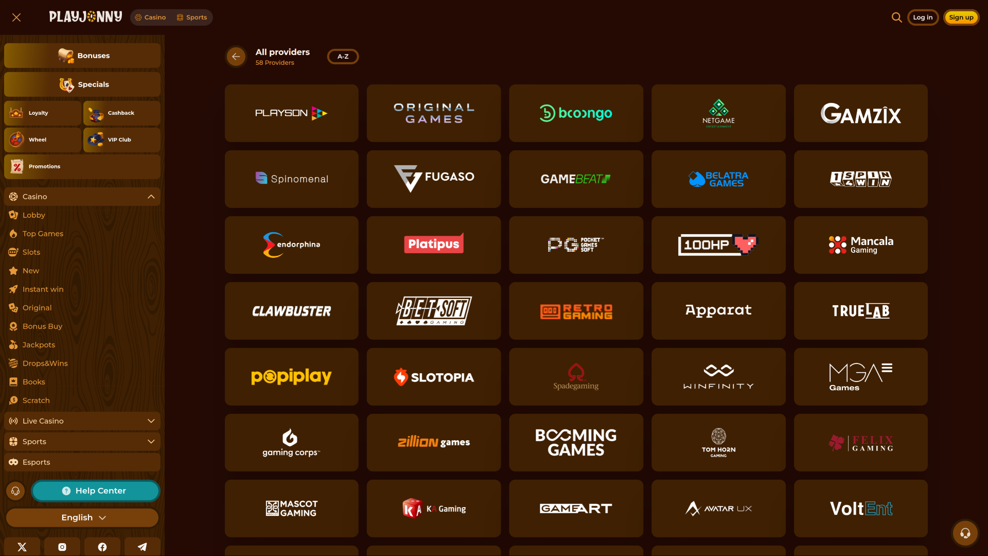 Desarrolladores de juegos de escritorio de PlayJonny Casino