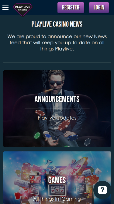 Noticias móviles del casino PlayLive