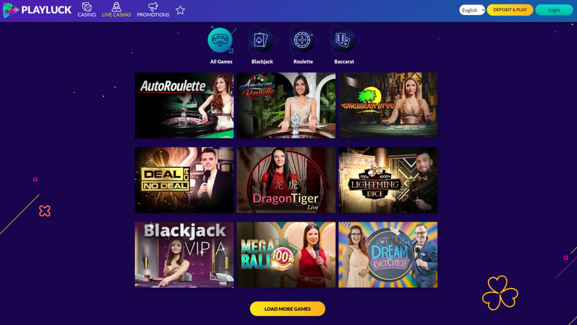 Crupier en vivo de escritorio de Playluck Casino