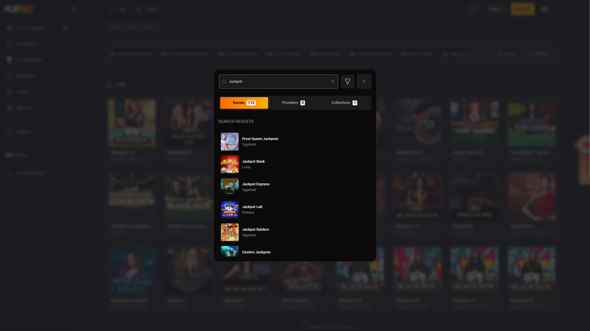 PlayMax Casino Desktop Jackpot