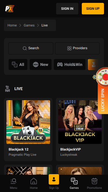 PlayMax Casino Mobile Live Dealer
