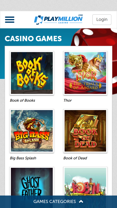 PlayMillion Casino Mobile Games