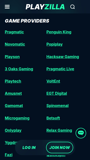 Développeurs du jeu mobile Playzilla Casino