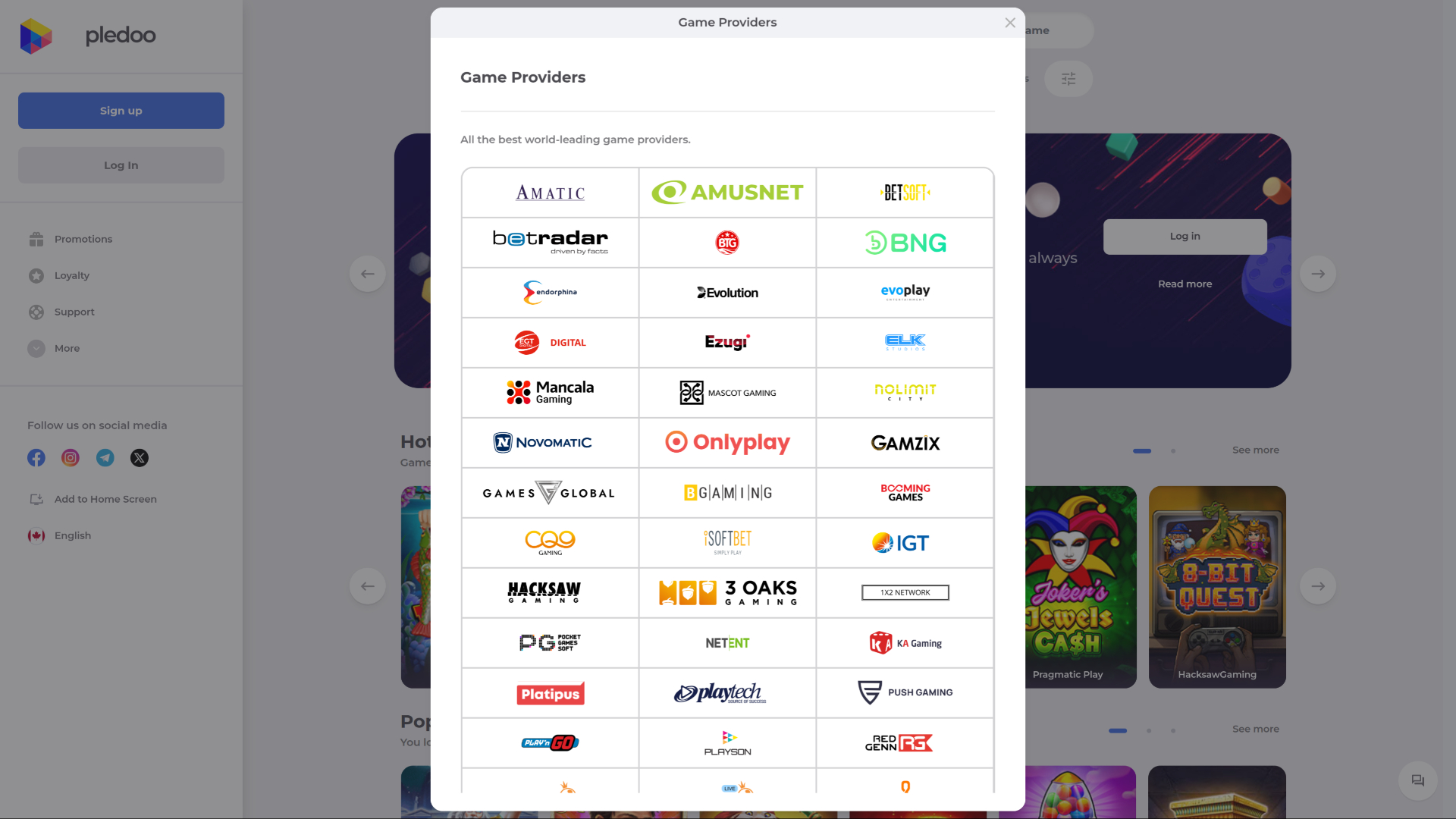 Pledoo Casino Desktop Game Developers