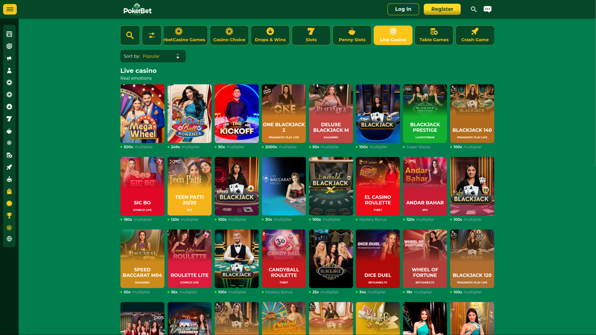 PokerBet Casino sur ordinateur avec croupier en direct