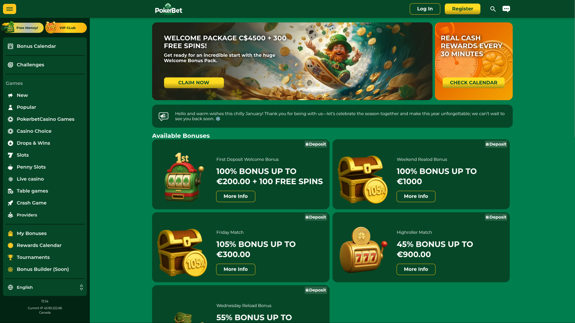 Promotions PokerBet Casino sur ordinateur