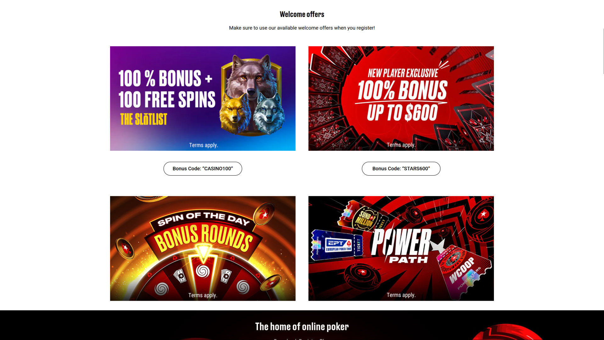 Promotions PokerStars sur ordinateur