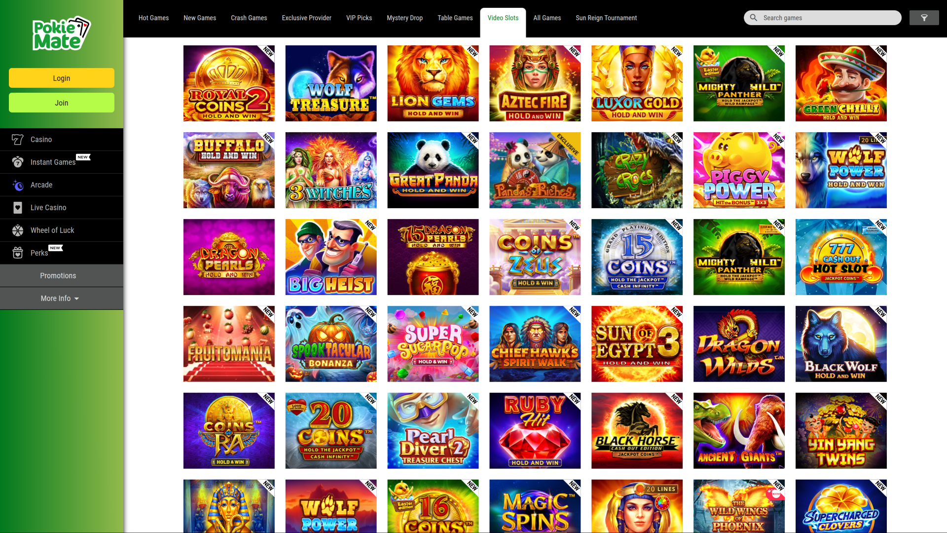 Jeux de casino Pokie Mate pour ordinateur