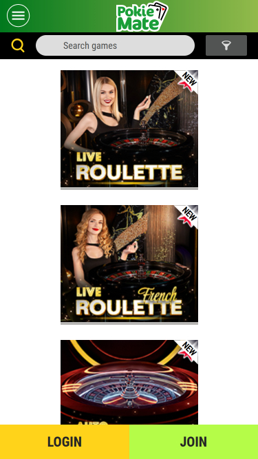 Pokie Mate Casino Mobile Croupier en direct