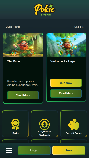 Promotions mobiles du casino Pokie Spins