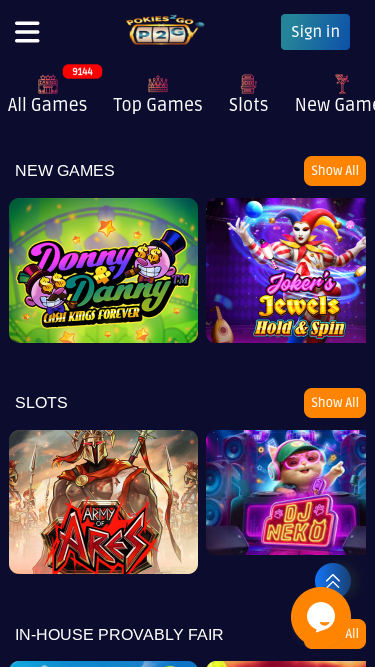 Juegos móviles de casino Pokies2Go