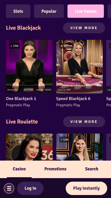 Possu Casino Mobile Croupier en Direct