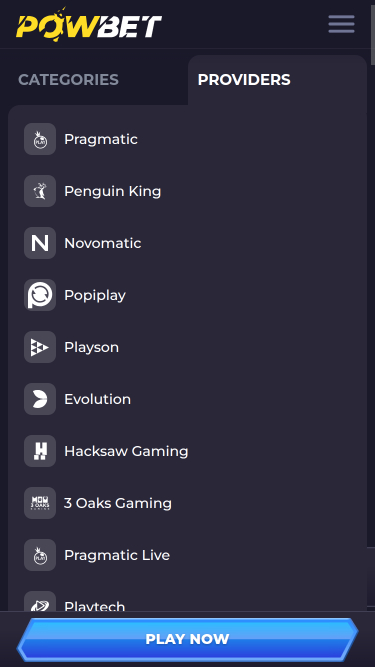 Développeurs de jeux mobiles de casino Powbet