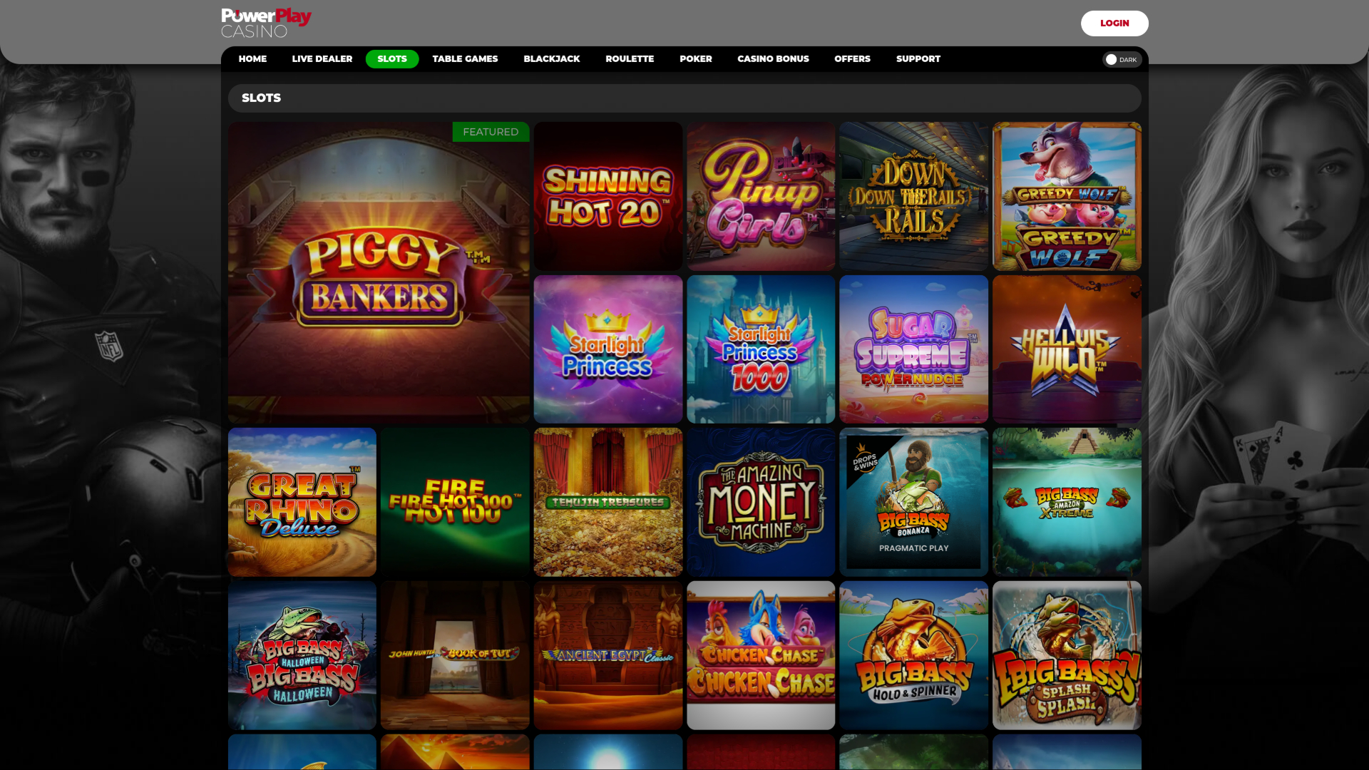 Jeux de casino PowerPlay sur ordinateur
