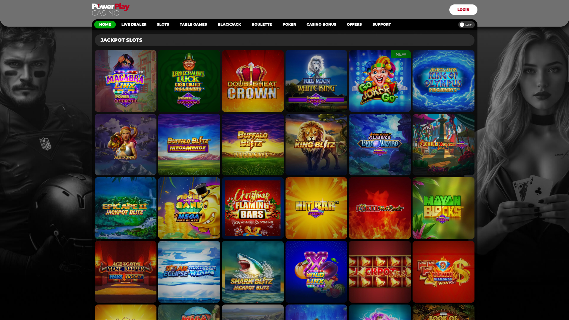 Jackpot de bureau du casino PowerPlay