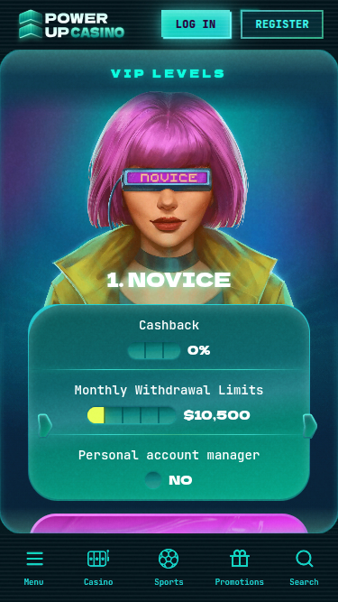 PowerUp Casino Mobile VIP Program