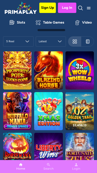 PrimaPlay Casino Mobile Games