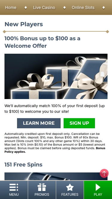 Prime Casino Mobile-Aktionen