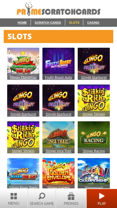 Giochi per dispositivi mobili PrimeScratchCards