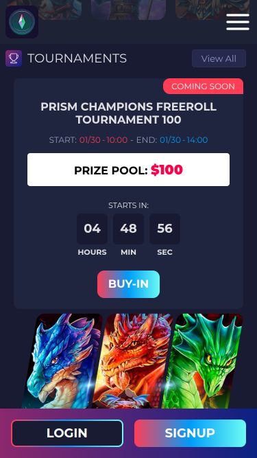 Prism Casino Mobile Tournaments