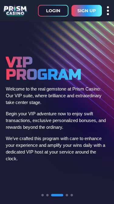 Prism Casino Mobile VIP Program