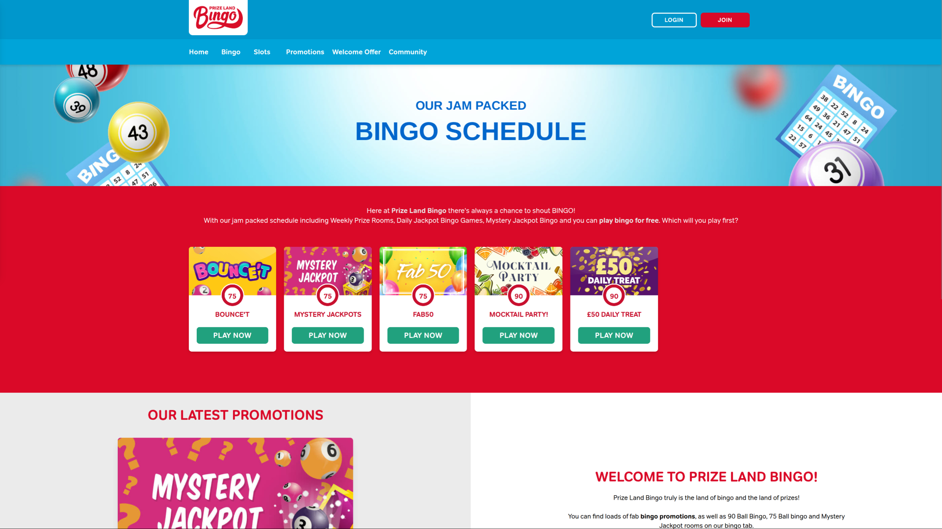 Bingo de bureau du casino Prize Land