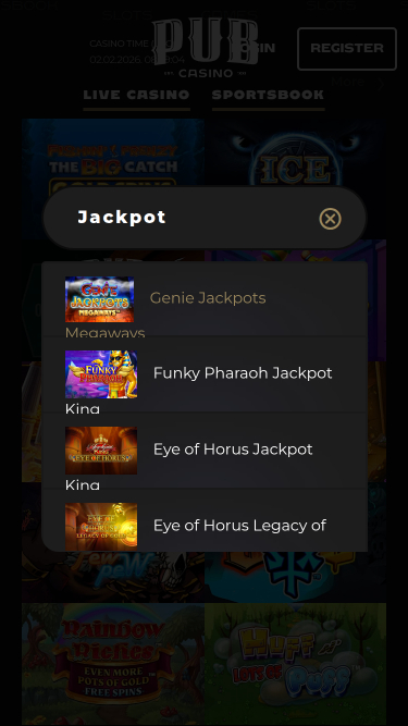 Pub Casino Mobile Jackpot