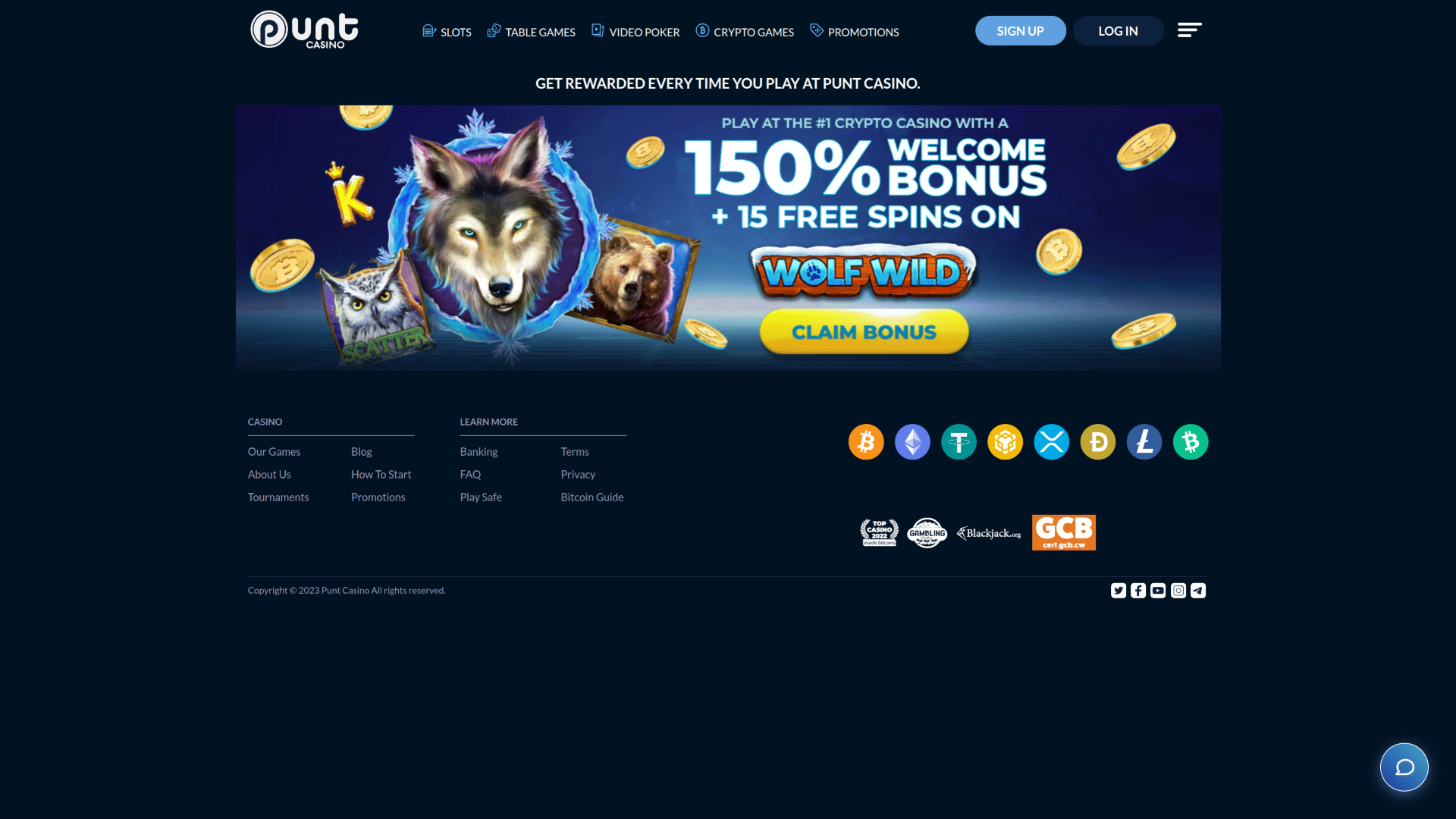 Promotions sur ordinateur de Punt Casino